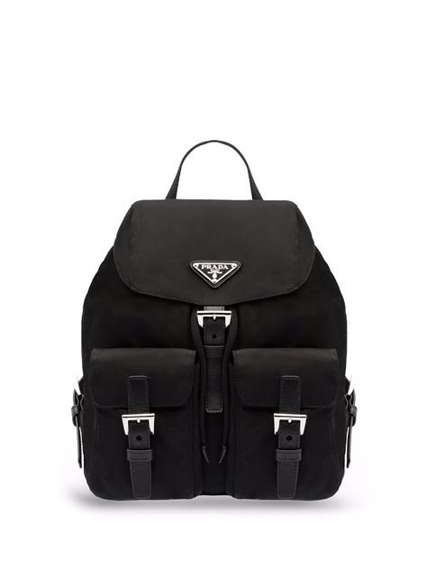 prada logo plaque backpack|prada pattina shoulder bag.